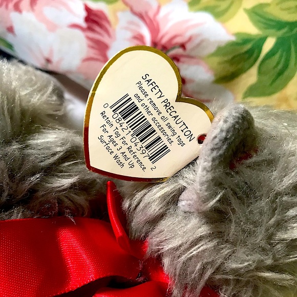 ‘Beani’ ty Beanie Baby Grey Kitty - Picture 3 of 7